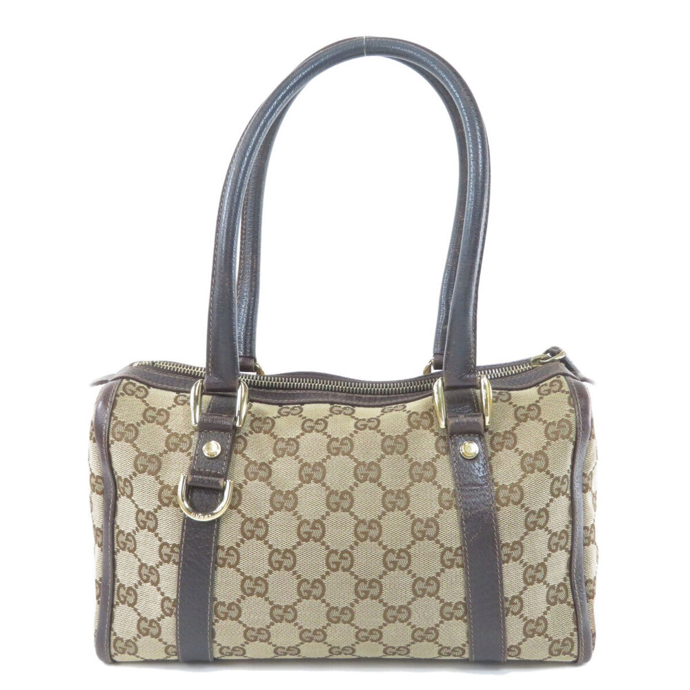 Gucci Boston Canvas D ring brown GG Abbey Bag